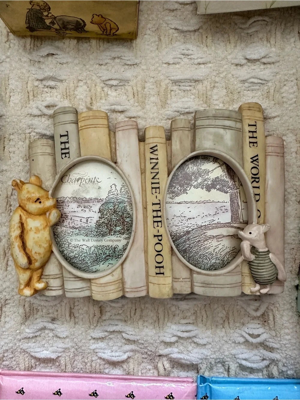 Disney Winnie-the-Pooh Cream Multi-Color Book Frame Wall Decor